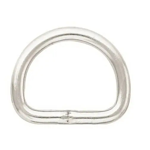 Dee Ring, 1 Inch, Welded, Nickel-plated Steel