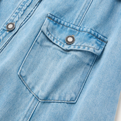 Denim Button Front Dress