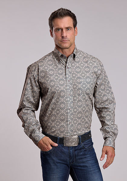 Mens Grey Western Shirt