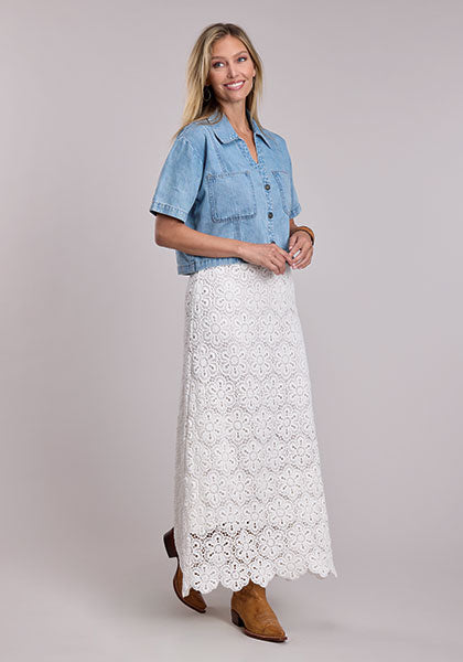 Ladies Denim Shortsleeve