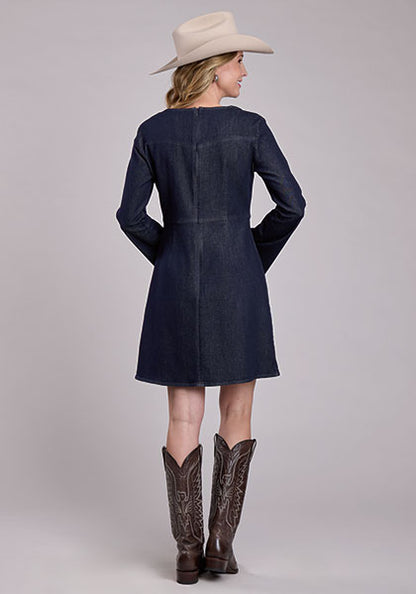 Ladies Dark Rinse Denim Dress