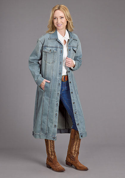 Ladies Long Denim Jacket