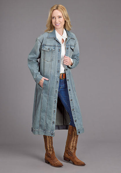 Ladies Long Denim Jacket