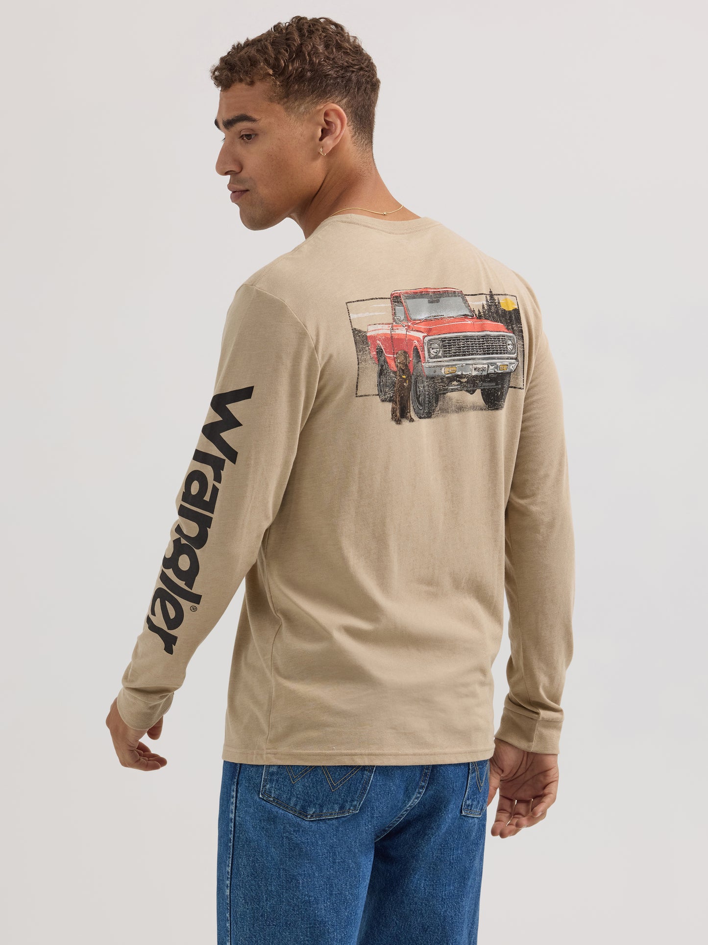 Men's Longsleeve Tee- Tan Heather