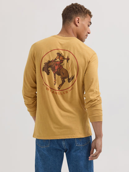 Men's Longsleeve Tee- Gold Heather