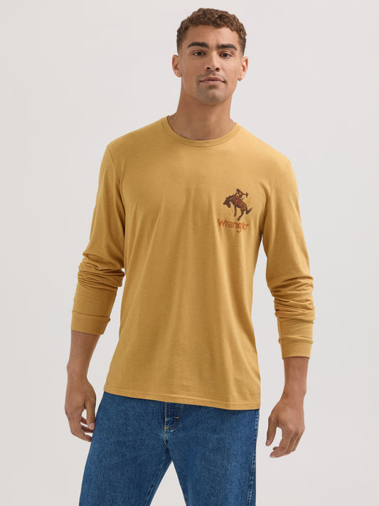 Men's Longsleeve Tee- Gold Heather