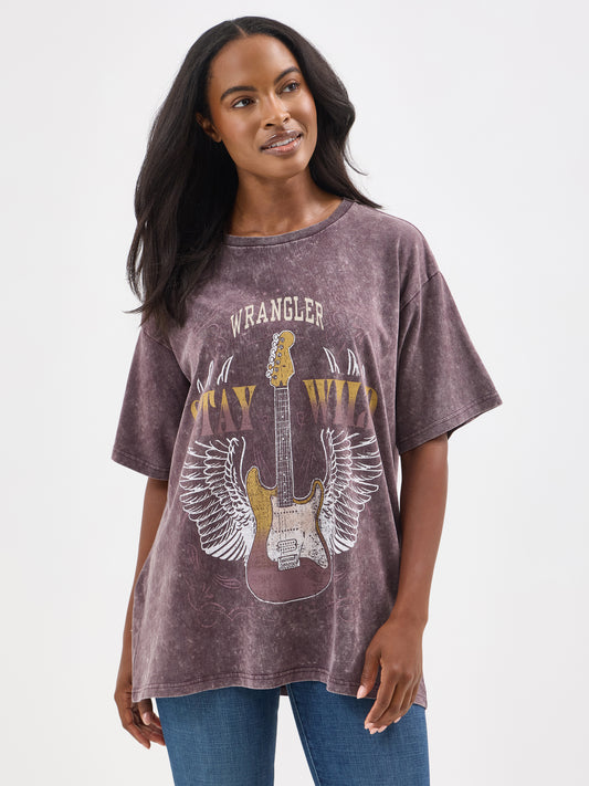 Ladies Oversized Fit Graphic Tee