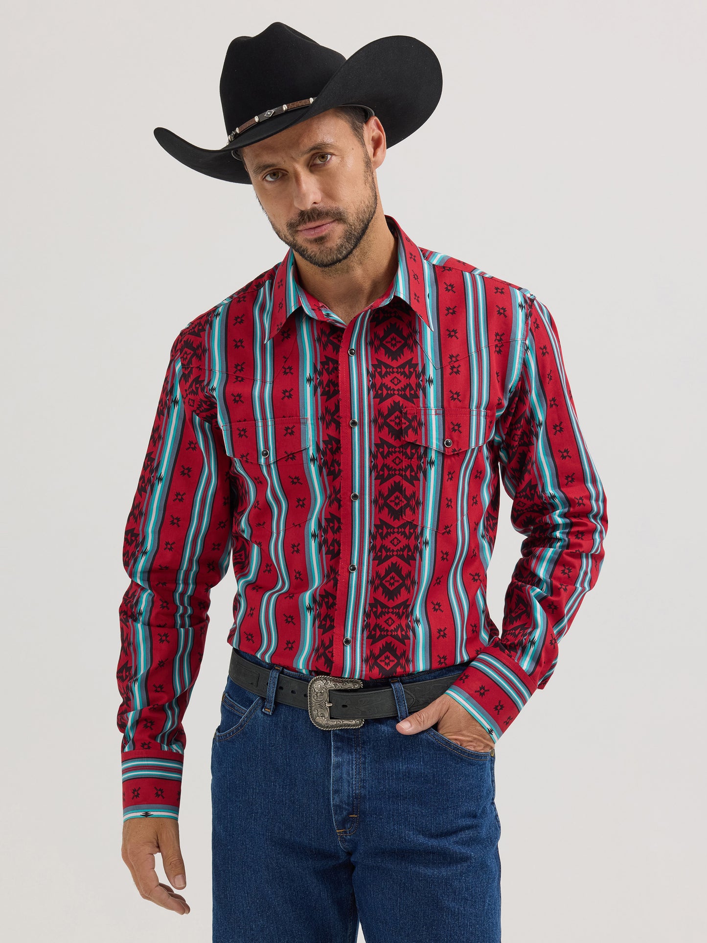 Men's Checotah Classic Fit Western Shirt - Red