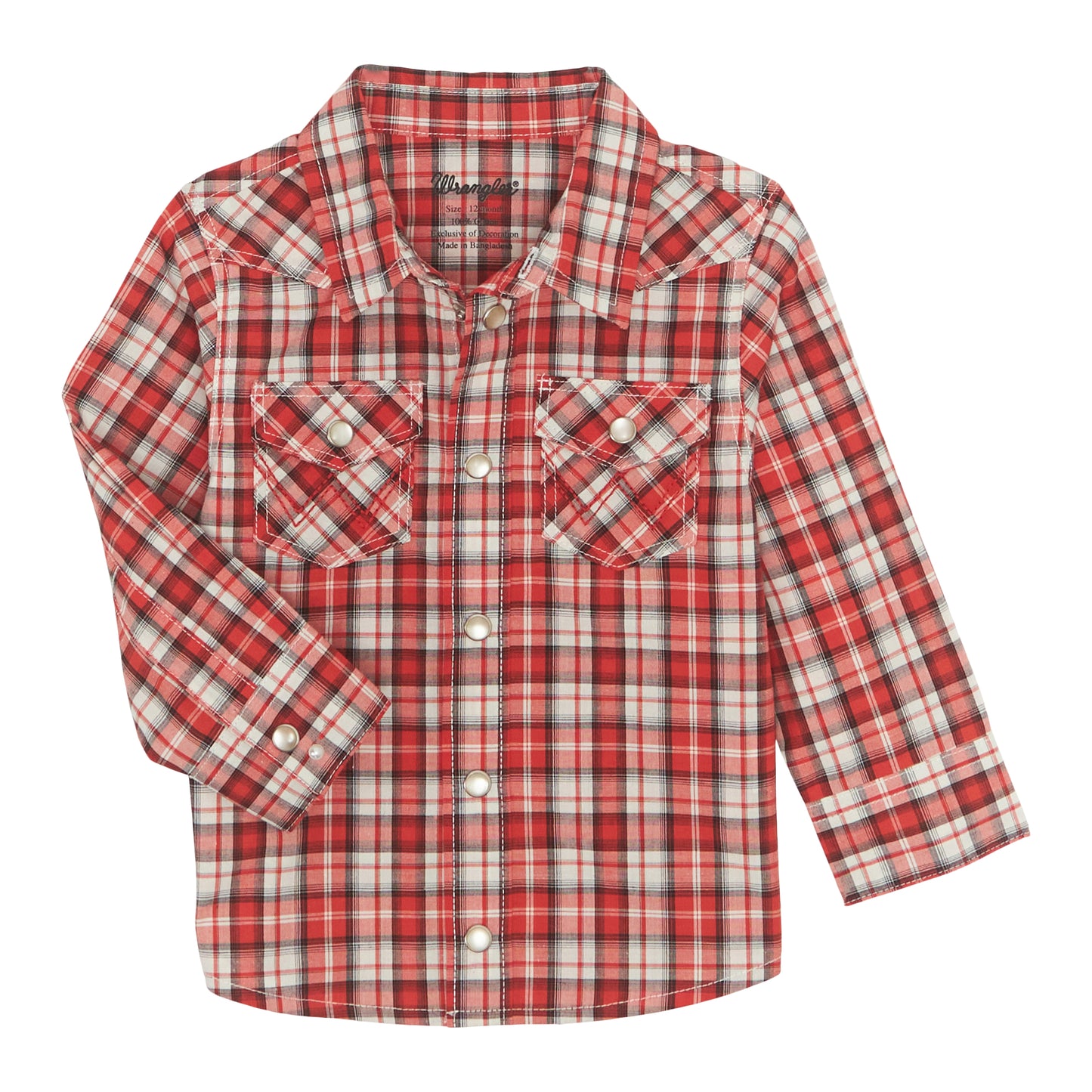 Boys Longsleeve Western Shirt - Red