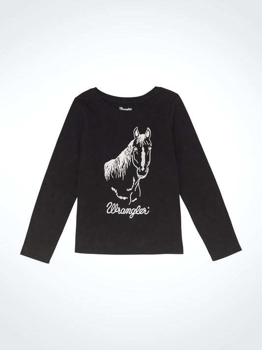 Girls Longsleeve Tee - Black