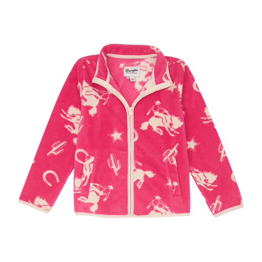 Girls Zip Up Sweater - Pink