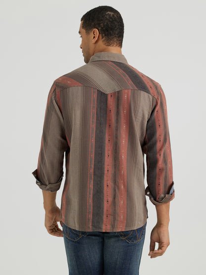 Men's Modern Fit Retro Western Shirt - Neutral