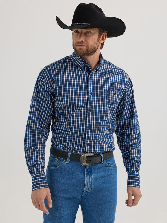 Men's George Strait Western Shirt - Dark Blue