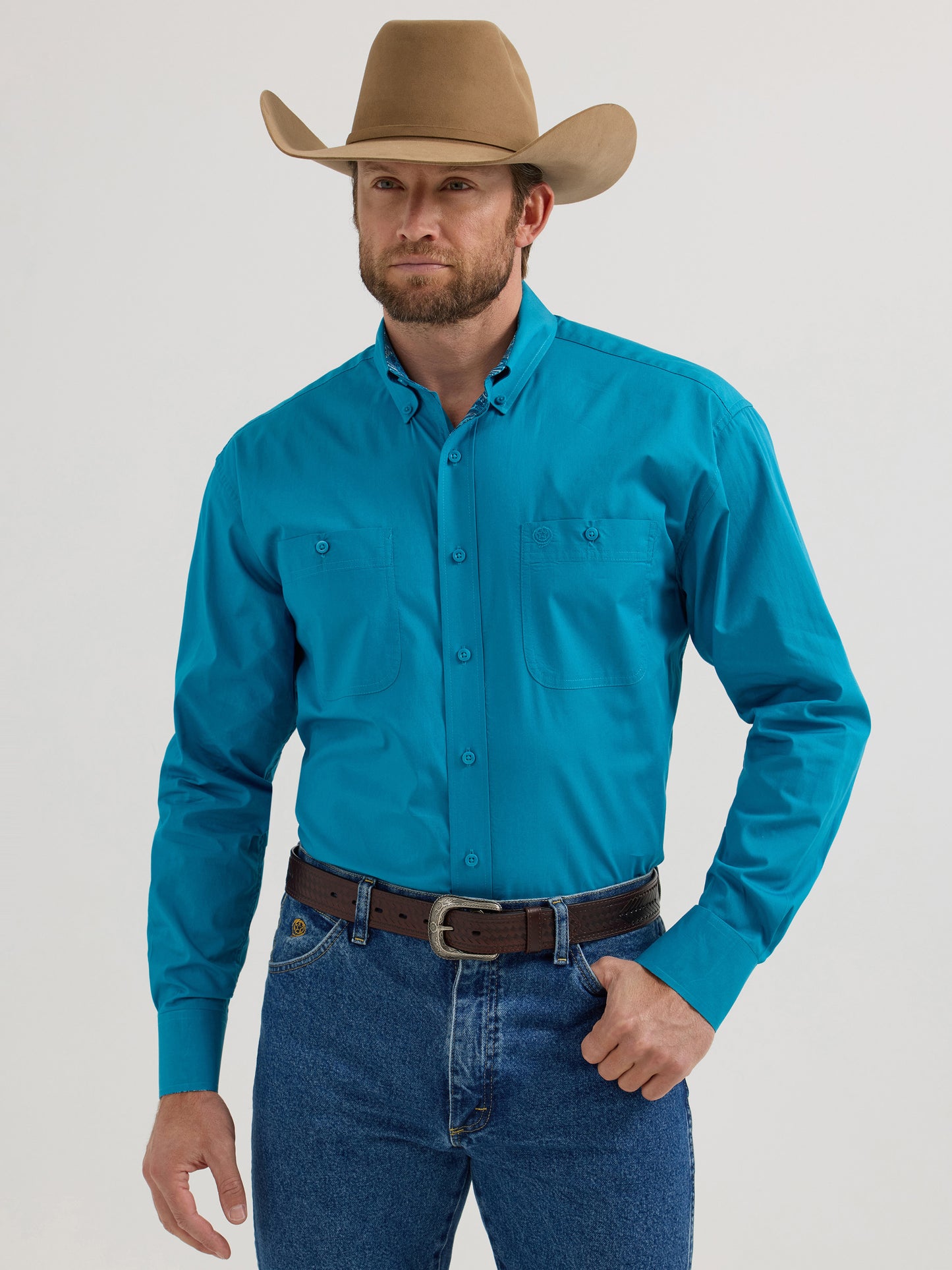 Men's George Strait Western Shirt - Teal