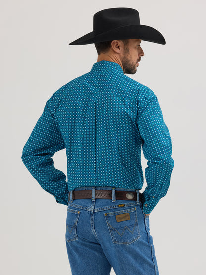 Men's George Strait Western Shirt - Teal