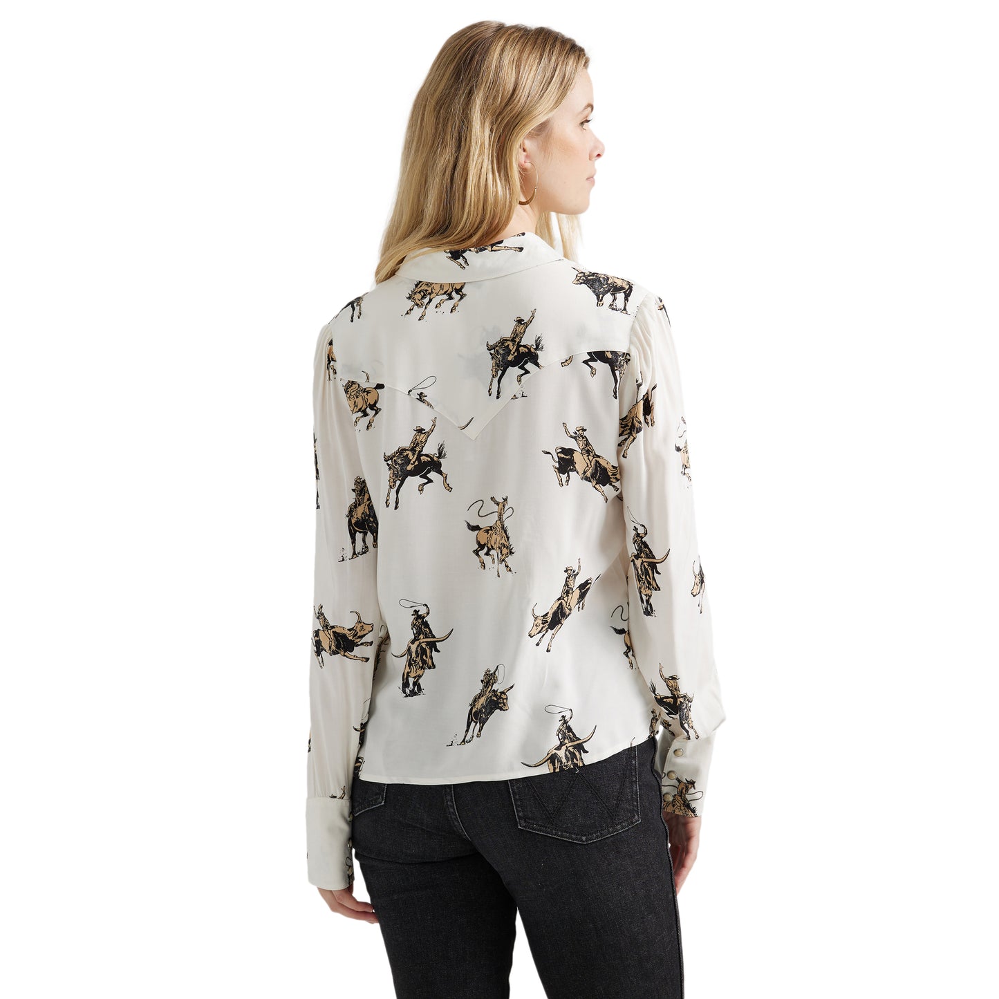 Ladies Retro Blouse - White