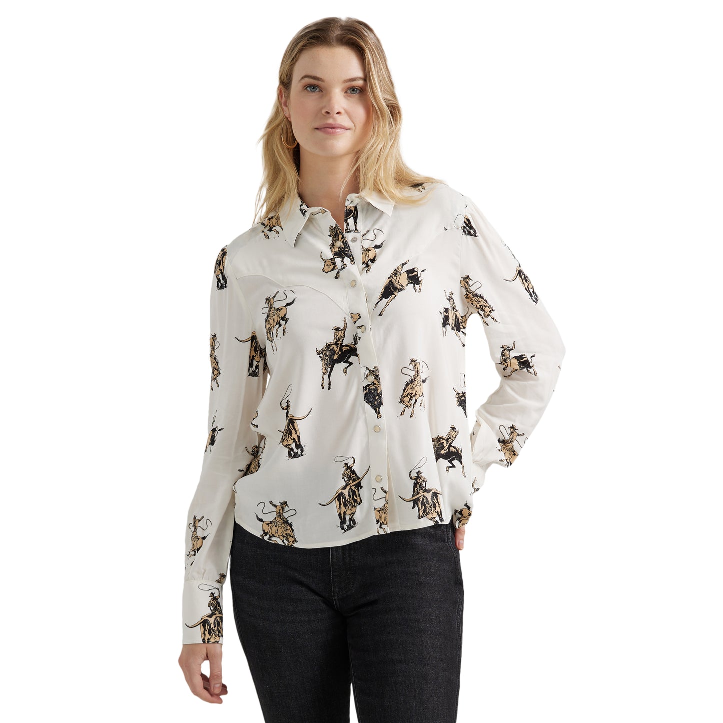 Ladies Retro Blouse - White