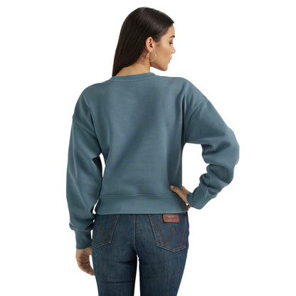 Ladies Vintage Crew Sweatshirt - Blue