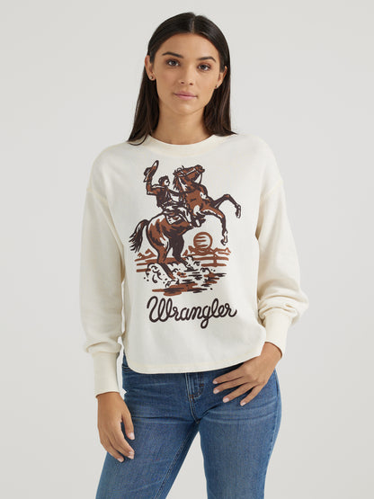 Ladies Vintage Thermal Longsleeve - White