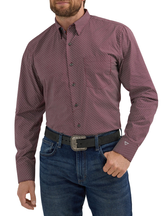 Men's Cody Johnson Classic Fit Western Shirt - Burgundy