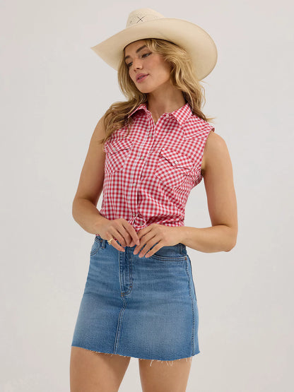 Ladies Sleeveless Western Shirt