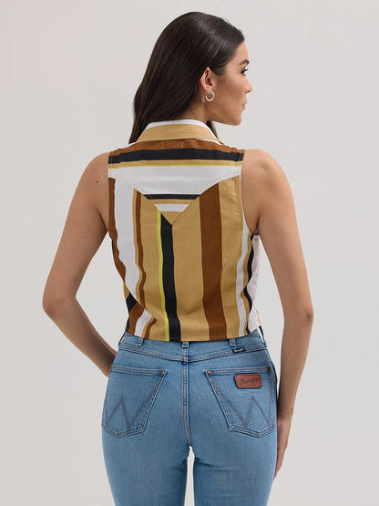 Ladies Cropped Sleveless Western