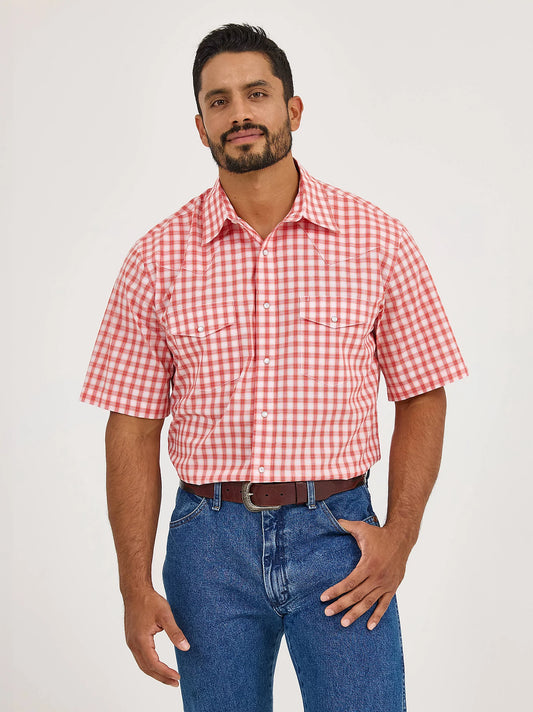 Men's Wrinkle Resist Short Sleeve Western