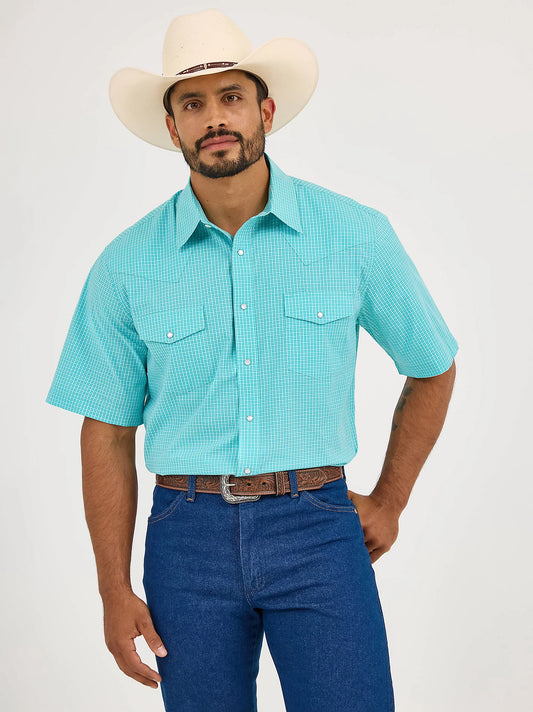 Men's Wrinkle Resist Short Sleeve Western