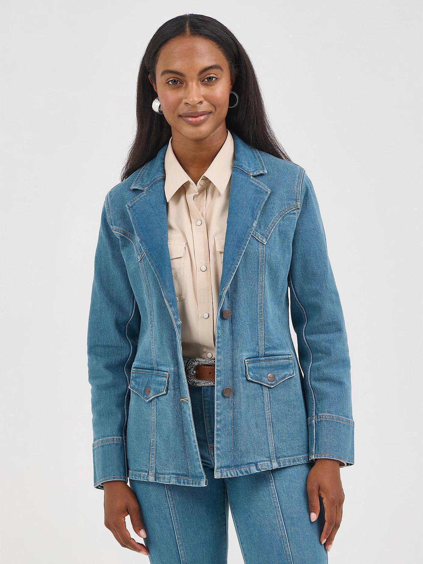 Ladies Denim Blazer