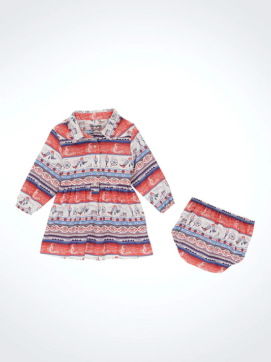 Baby Girl Western Snap Dress