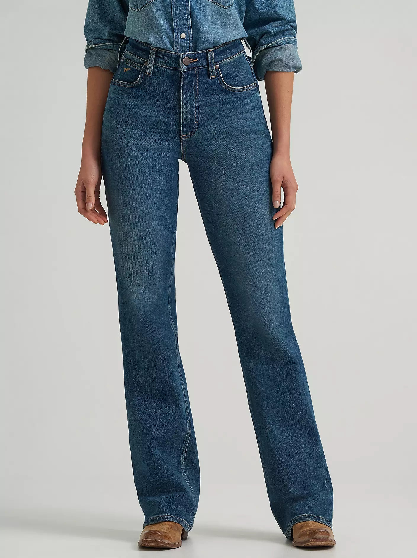 Women's High Rise Skylar Relaxed Bootcut Wrangler Riding Jean