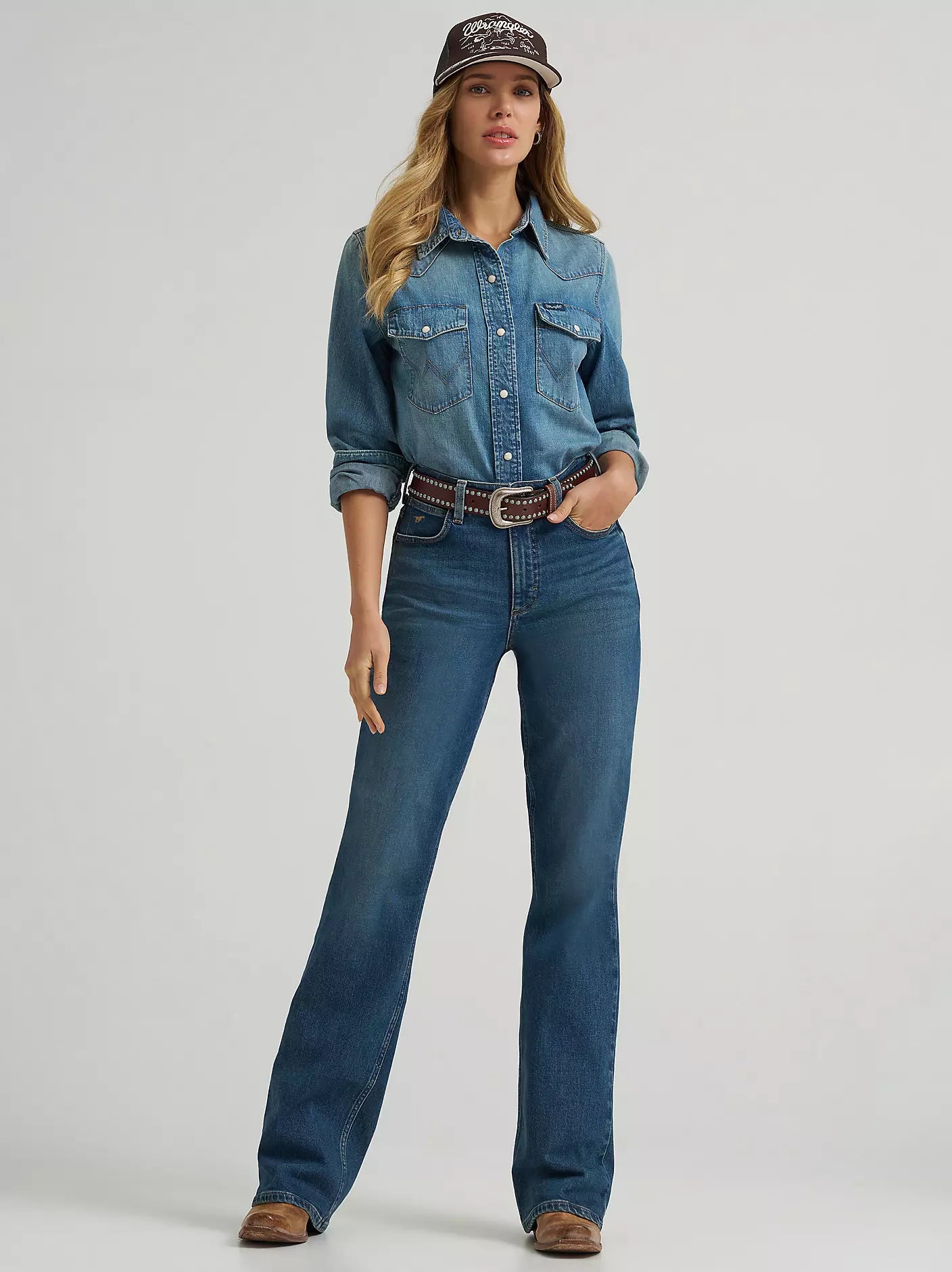 Women's High Rise Skylar Relaxed Bootcut Wrangler Riding Jean