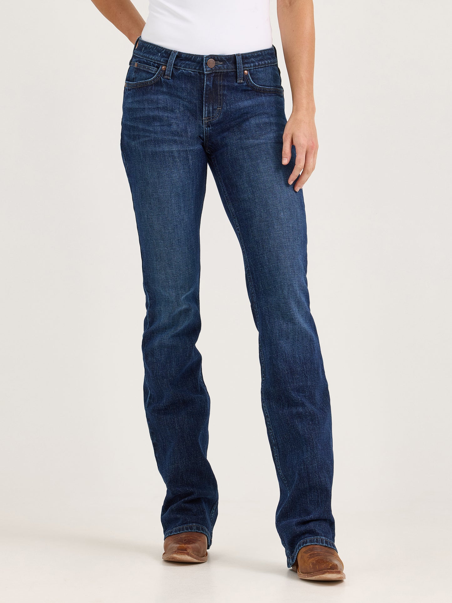 Ladies Mid Rise Bootcut Jeans