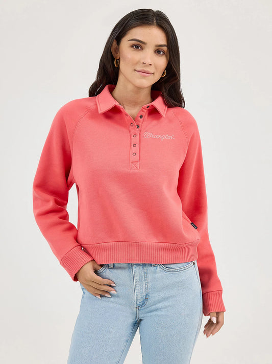 Ladies Collared Sweatshirt