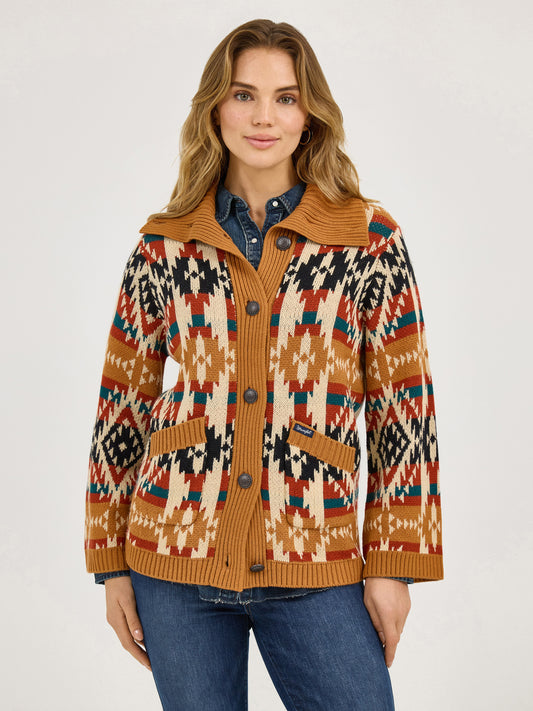 Ladies Aztec Cardigan