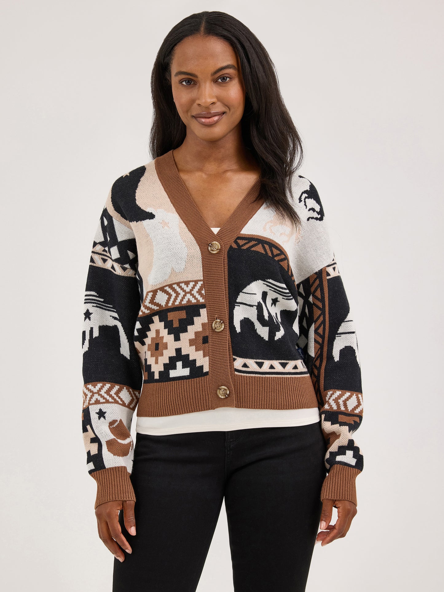 Ladies Cropped Cardigan