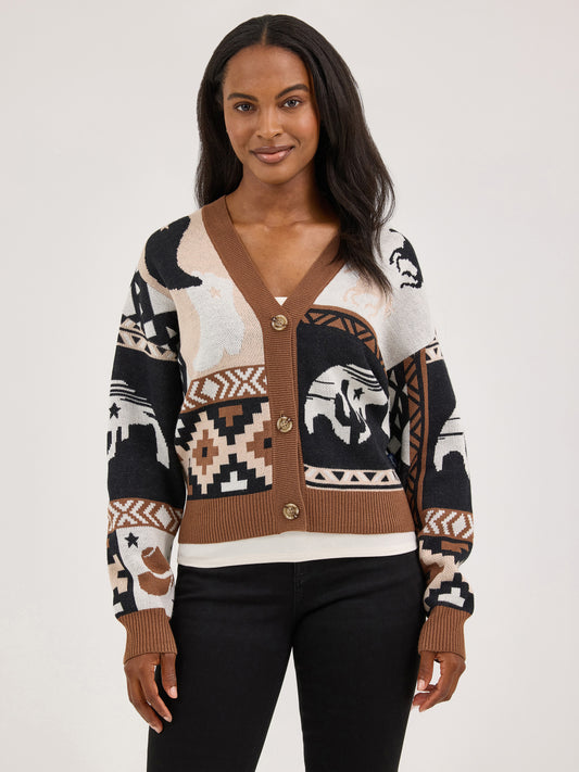 Ladies Cropped Cardigan