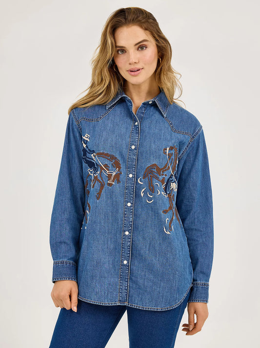 Ladies Americana Button Up