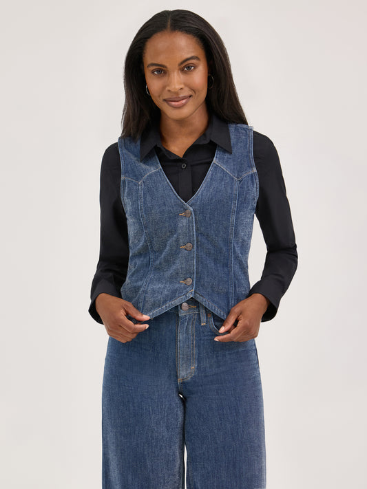 Ladies Party Denim Vest