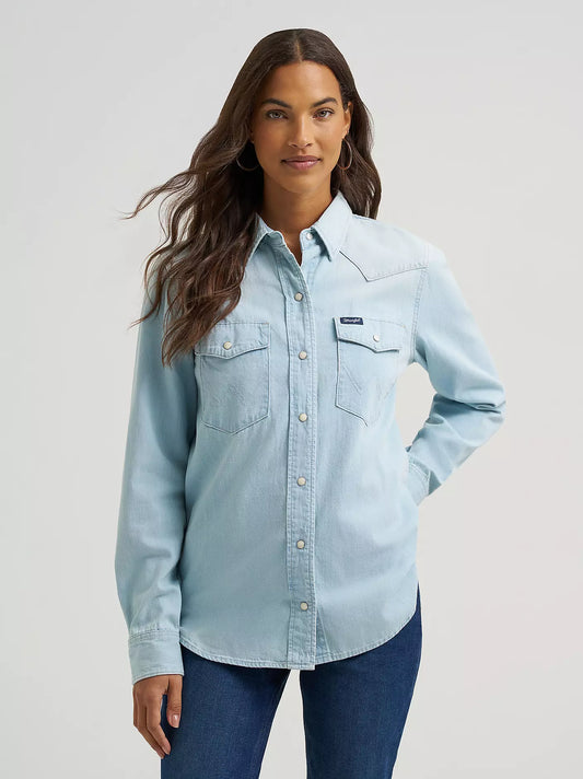 Ladies Denim Western Shirt