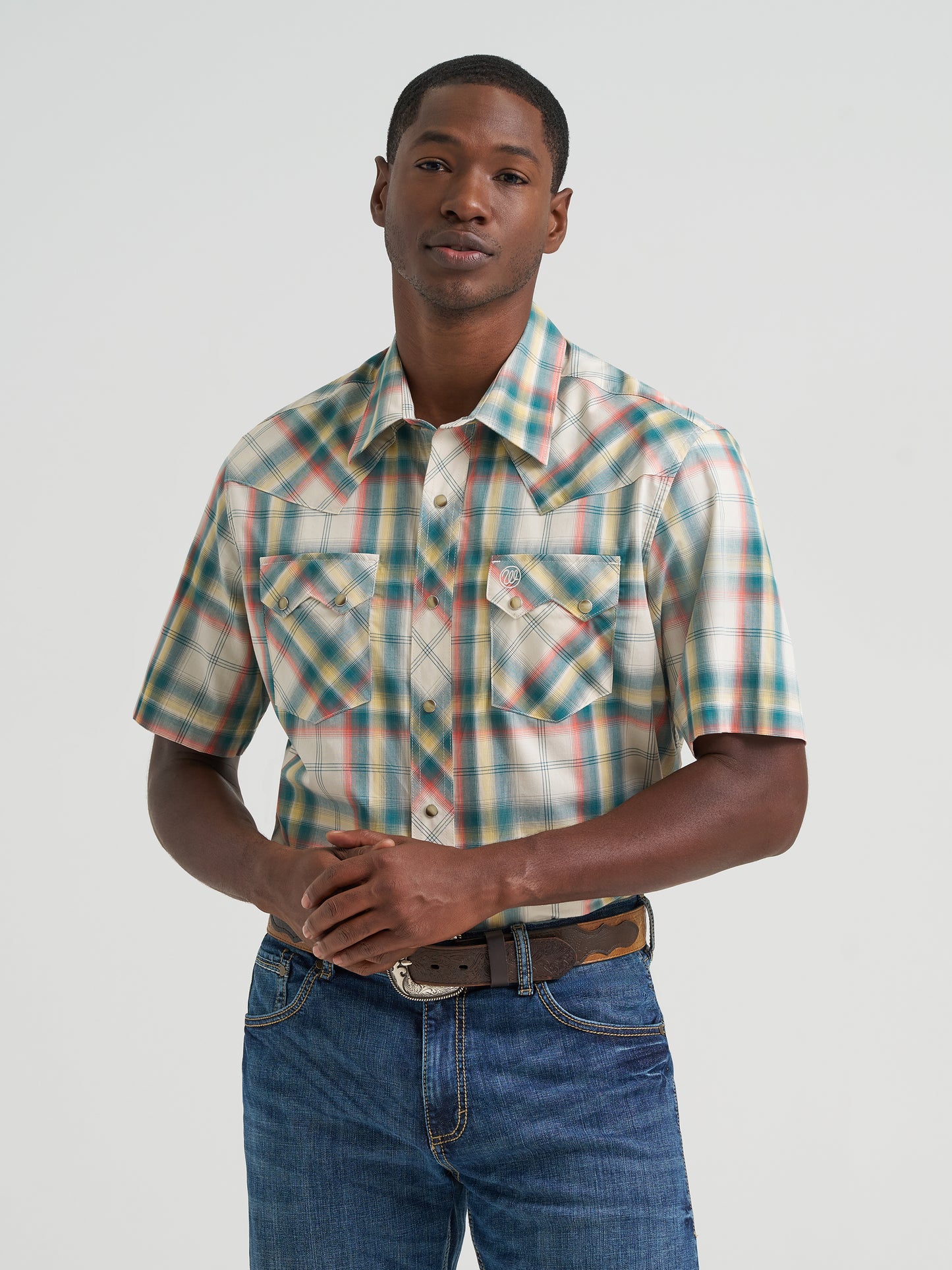 Mens Shortsleeve Retro Western