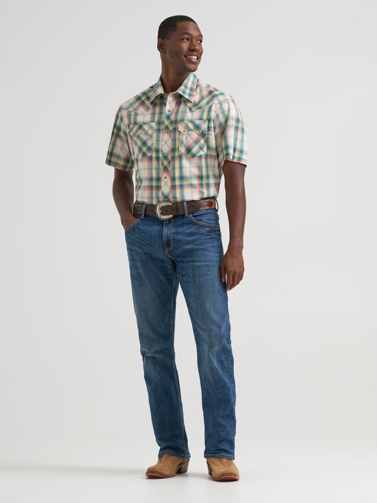 Mens Shortsleeve Retro Western