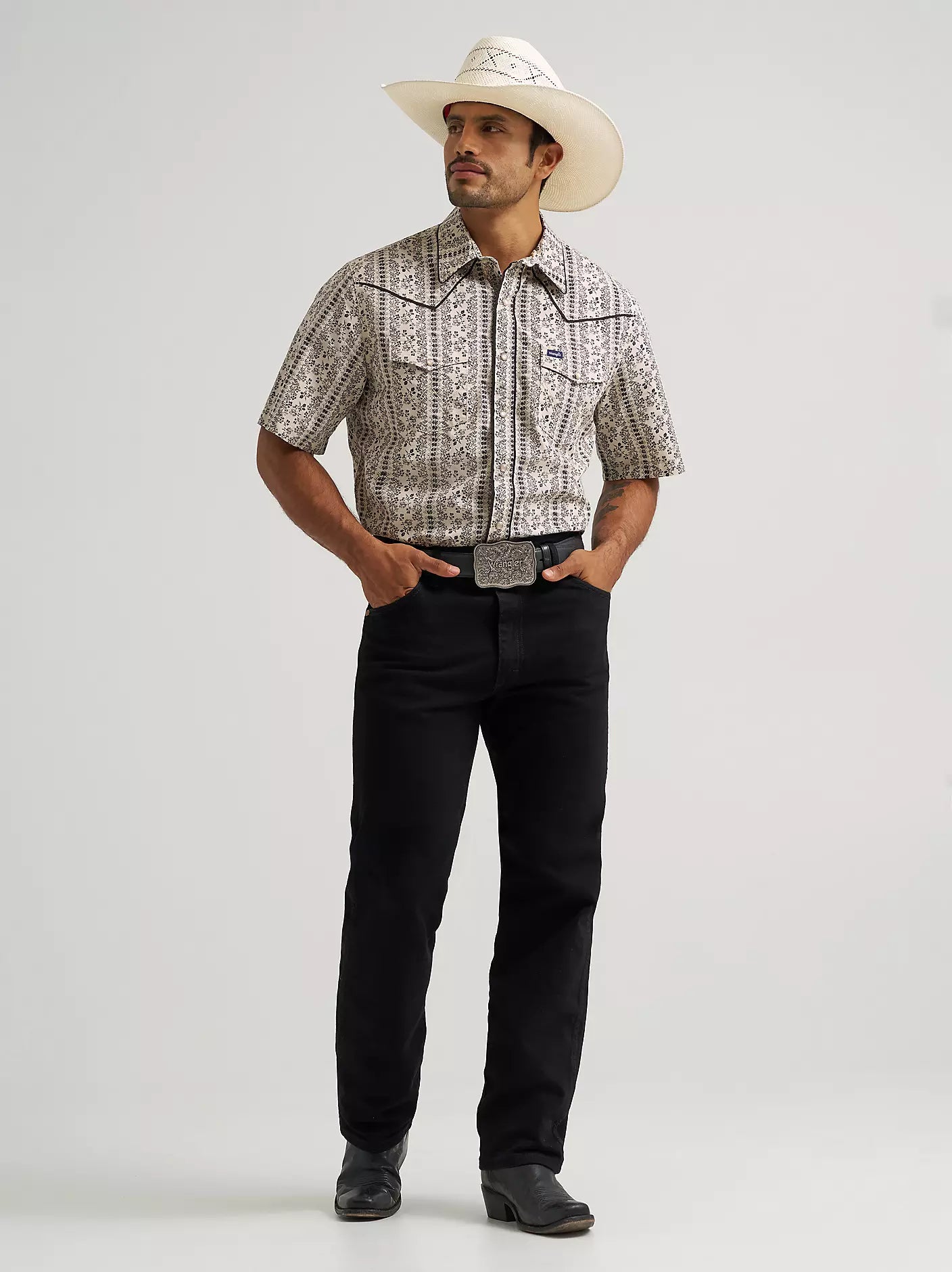 Mens Shortsleeve Vintage Western