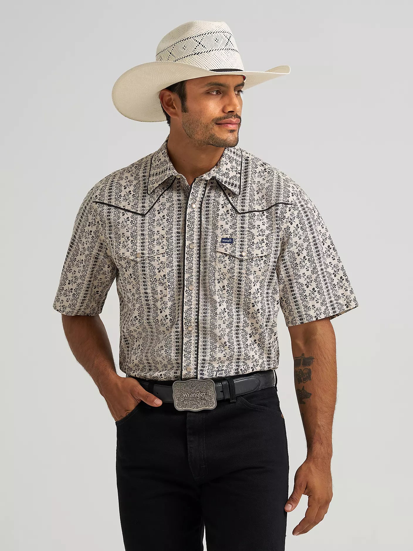 Mens Shortsleeve Vintage Western