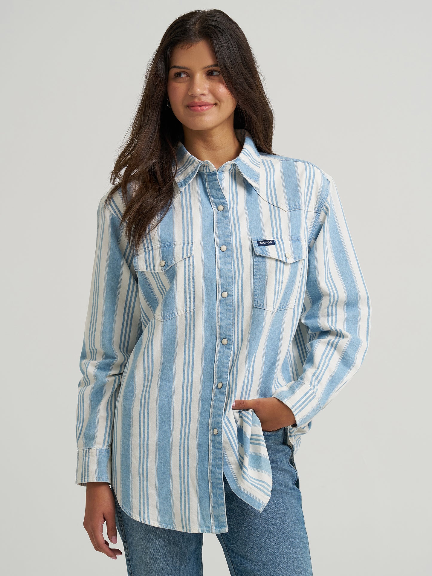 Ladies Denim Western Shirt