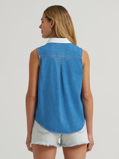 Ladies Sleeveless Western Shirt