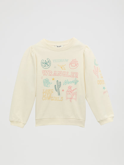 Girls Graphic Sweater