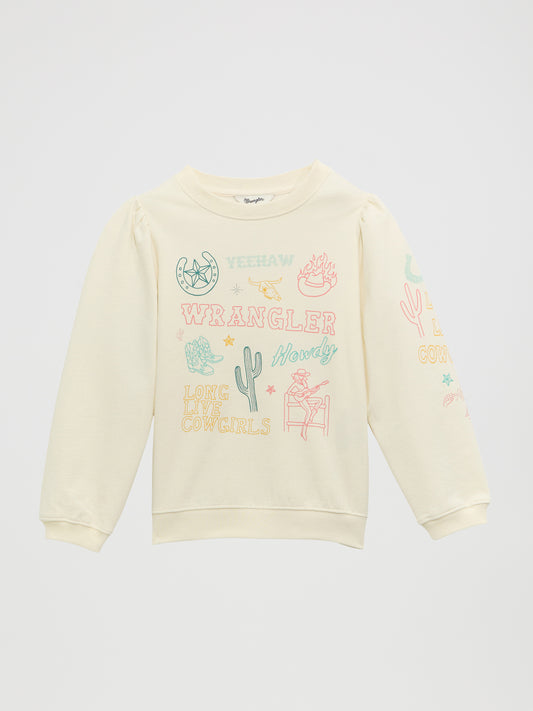 Girls Graphic Sweater