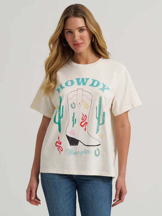 Wrangler Women's Girlfriend Fit Graphic Short Sleeve T-Shirt
