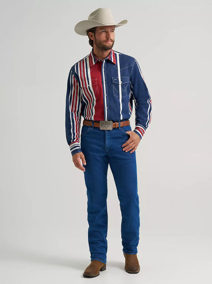 Vintage-Inspired Brushpopper Western Snap Workshirt